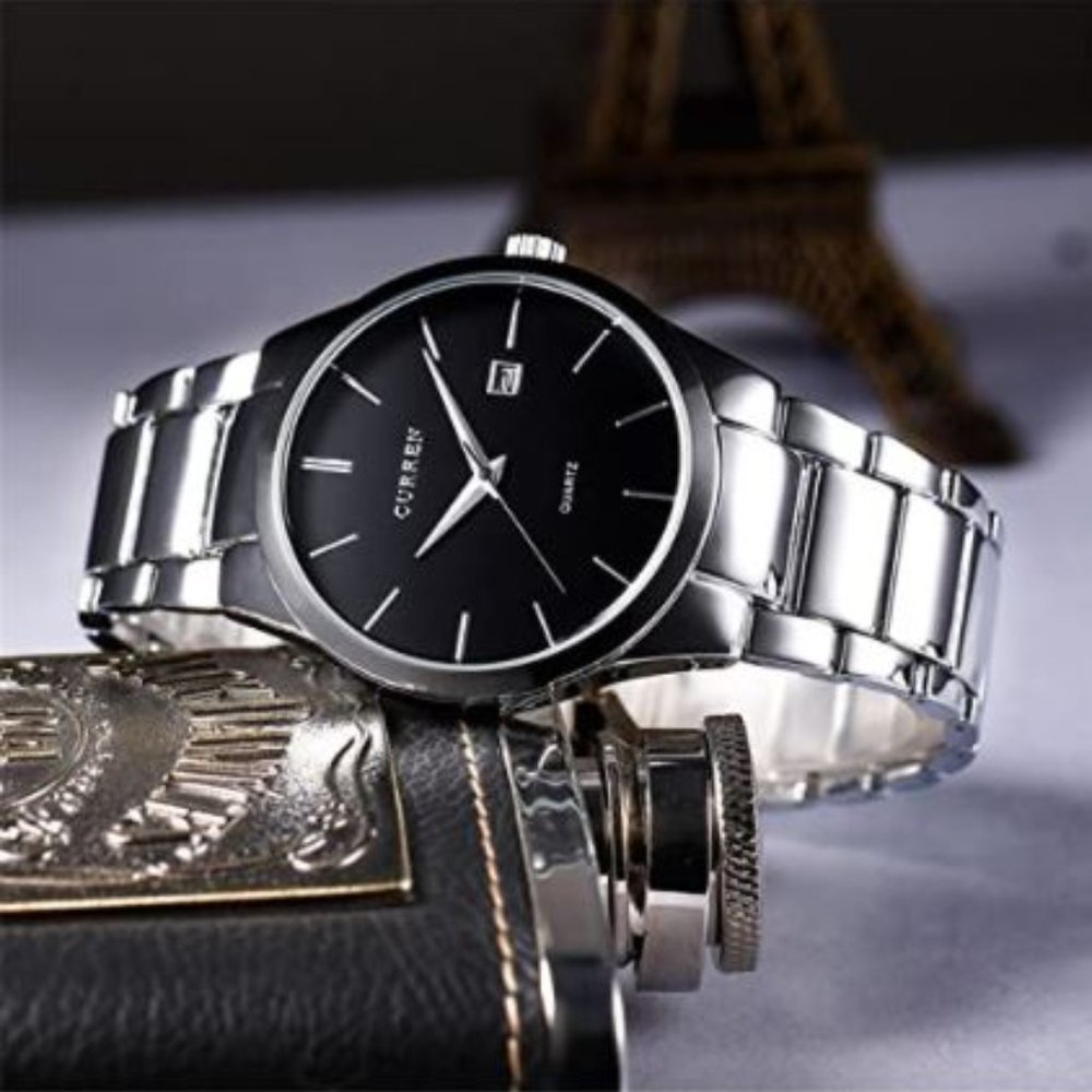 Men's Wrist Watch Classic Steel Band - Picture 2 of 5